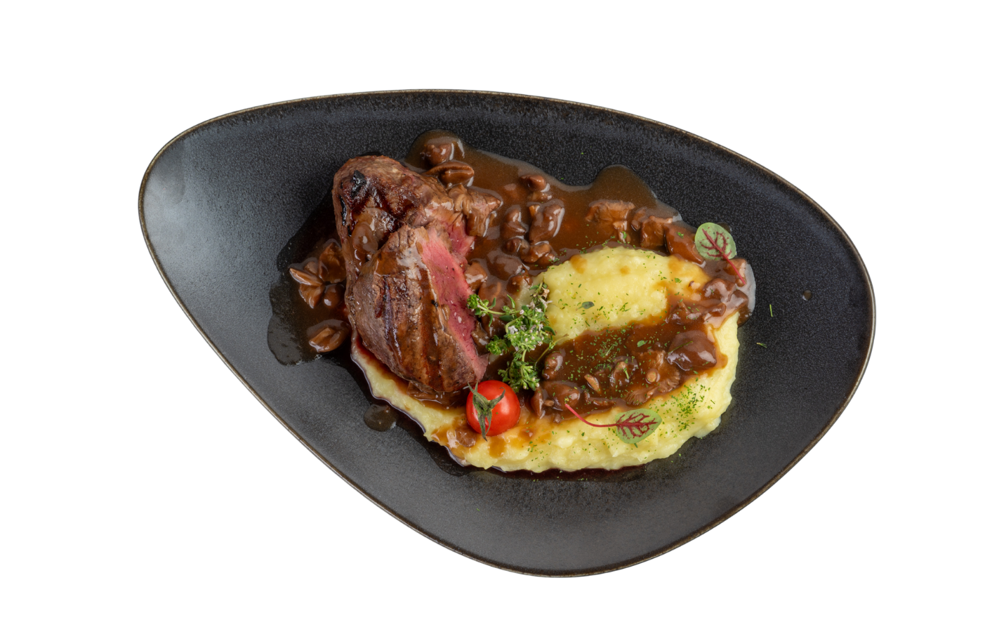 Beef steak with cheladinki
