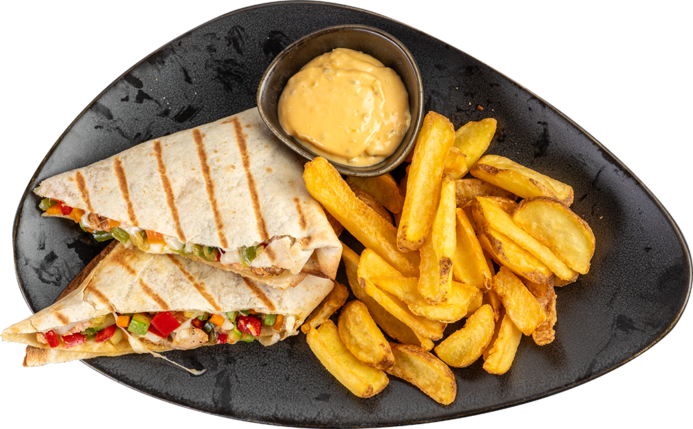 Quesadilla with salmon