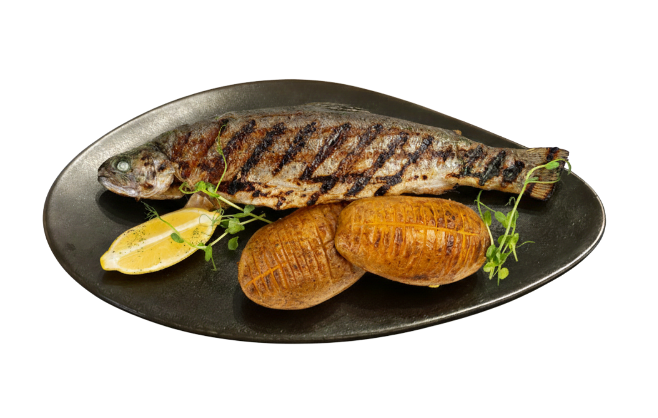 Trout with herb potatoes